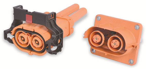 12mm双孔塑壳180°圆式高压连接器