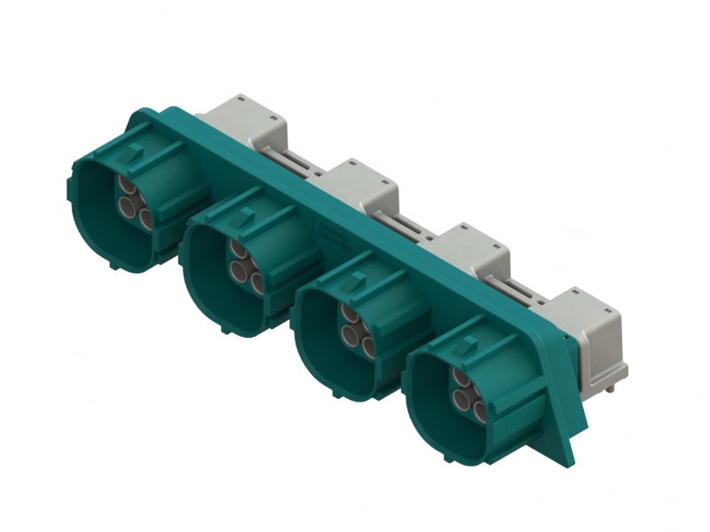 MiniFakra Type A 4X4孔90°板端防水连接器